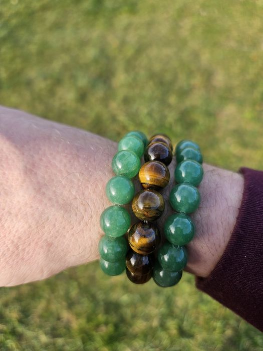 3 pack Branzoletki 8 mm , Tygrysie oko , Aventurine , color style