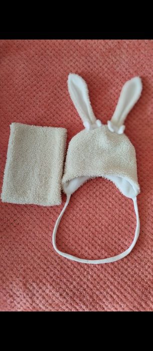 Зимня шапка і хомут дівчинка 48 розмір