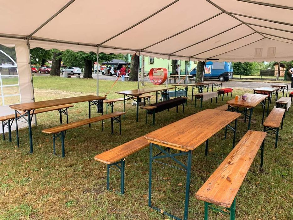 Komplet piwny, komplet biesiadny, zestaw piwny, ławki, stół wynajem