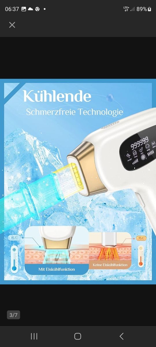 Depilator laserowy IPL bezbolesny icecooling