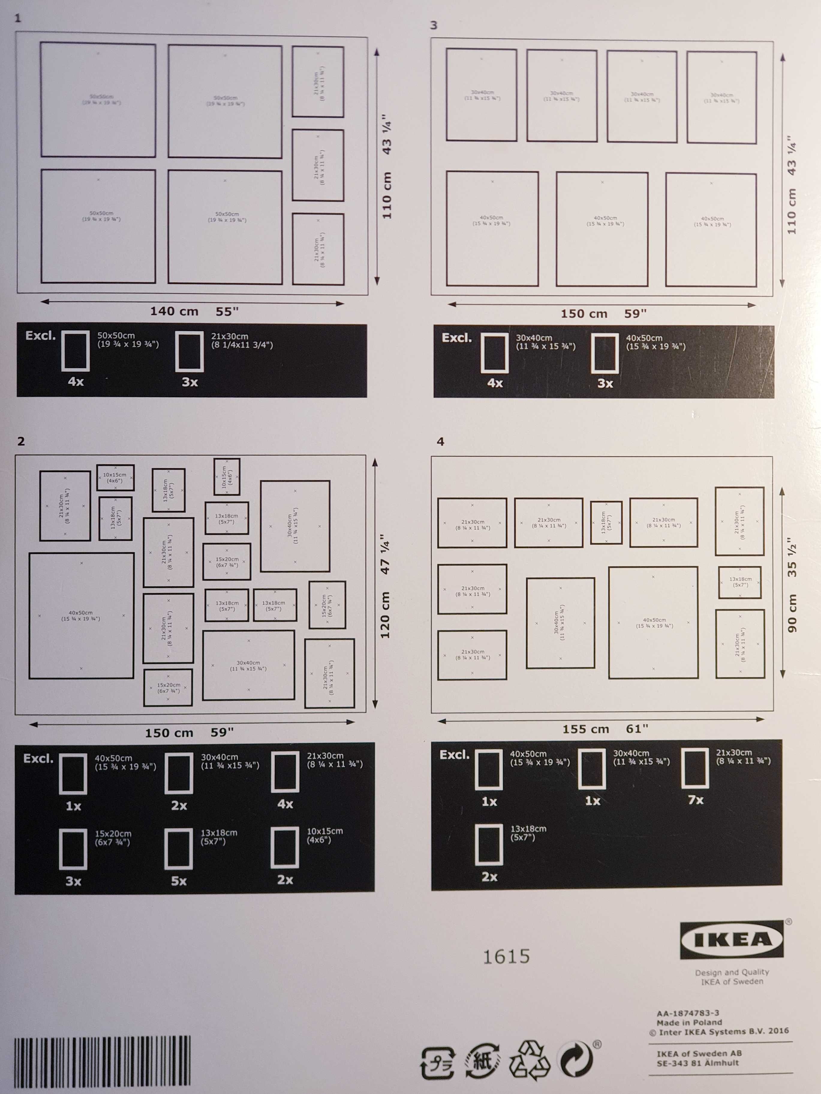 Matteby Ikea - szablon do ramek