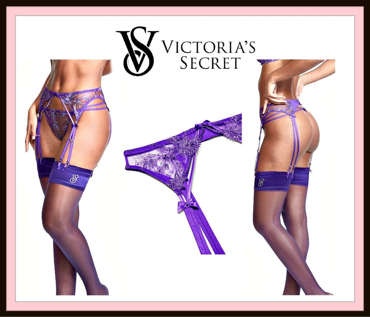 Pas do pończoch haftowany Victoria's Secret XS/S