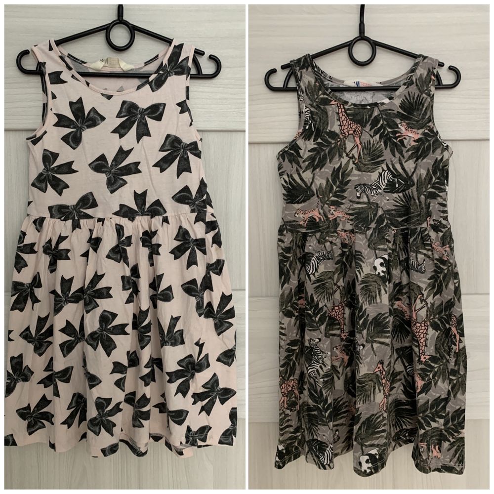 Sukienki H&M na lato roz. 6-8 lat (116/122/128)