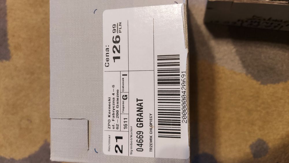 Trzewik, buty chłopięce jesienne Kornecki r. 21 skóra