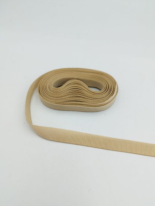 Tasiemka rypsowa, ciemny beż, kupon 5 m.