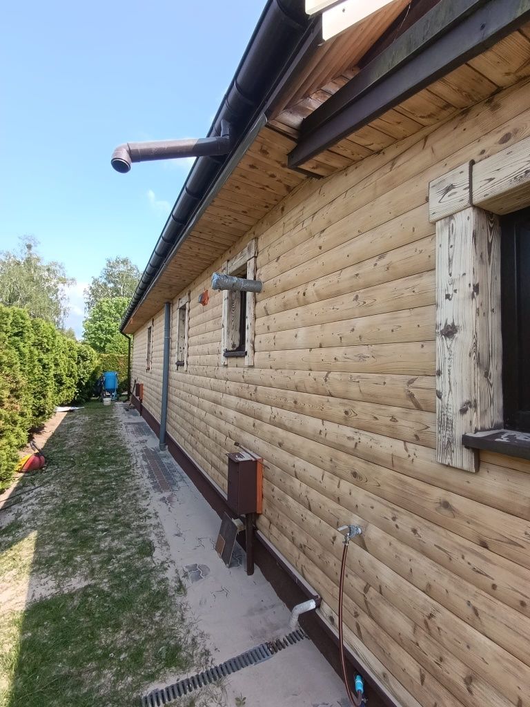 piaskowanie, malowanie, domy drewniane z cegły elementy metalowe