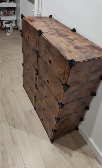 REGAŁ NA BUTY Szafka Organizer modułowy zamykany półka stojak Stabilna