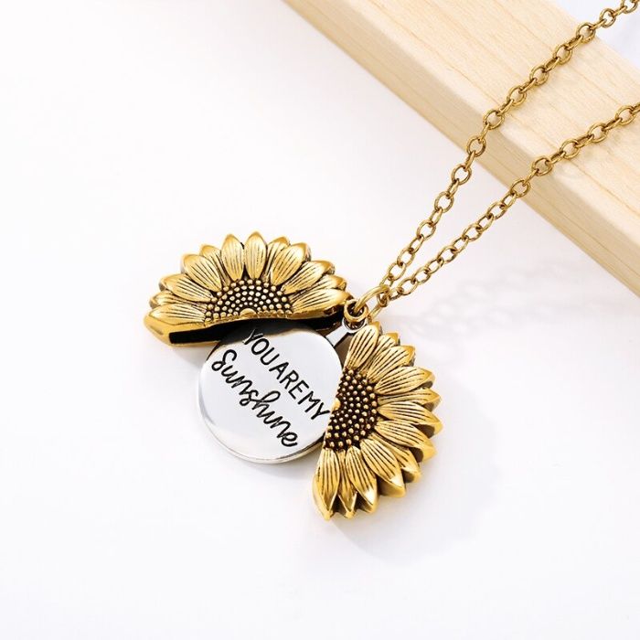 OFERTA! Colar GIRASSOL Dourado "You Are My SUNSHINE" | Novo, Elegante