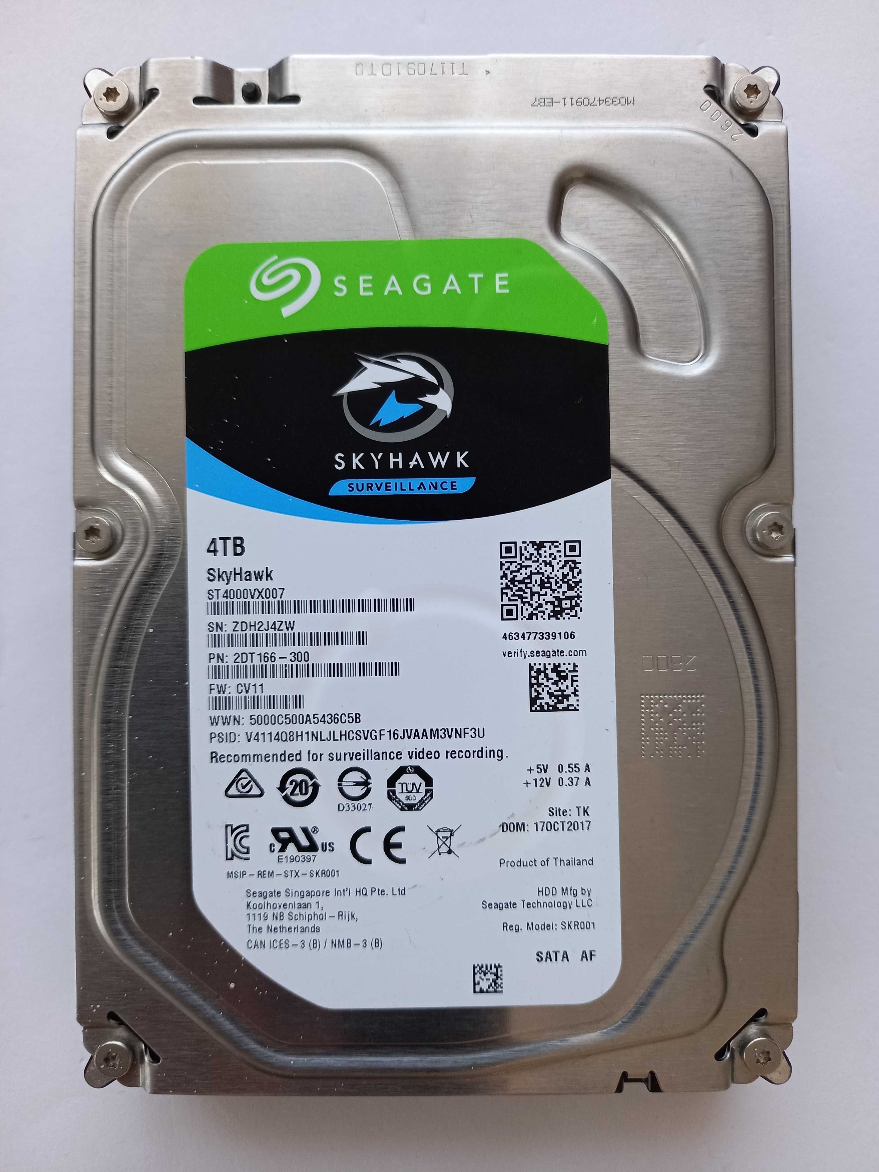 Dysk 4TB Seagate SkyHawk ST4000VX007 SATA III  "Jak Nowy"