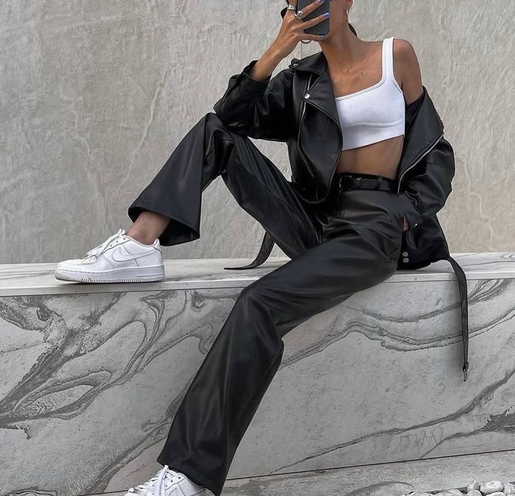 Базові Шкіряні штани