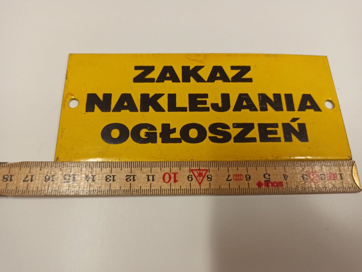 Stara emaliowana tablica PRL