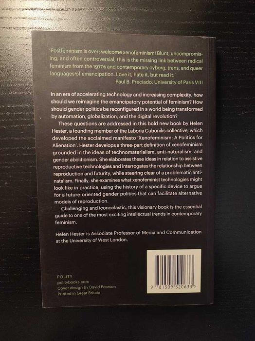 (Env. Incluído) Xenofeminism de Helen Hester