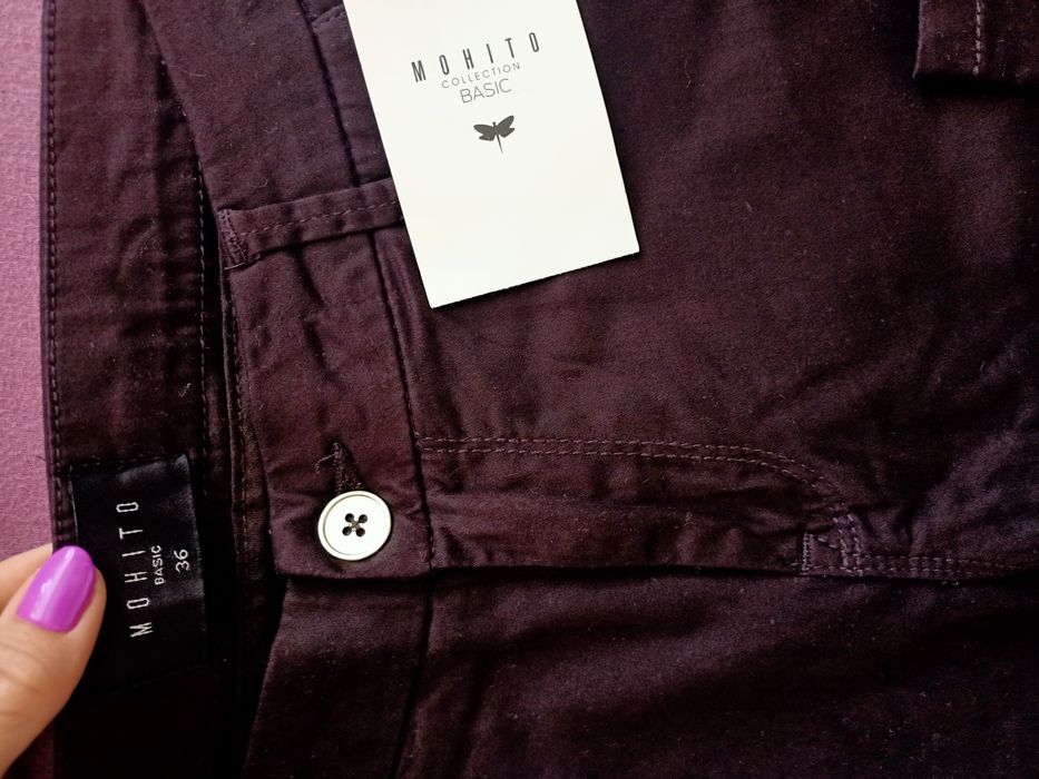 Spodnie bawełniane Mohito,roz.36, Nowe z metką!
