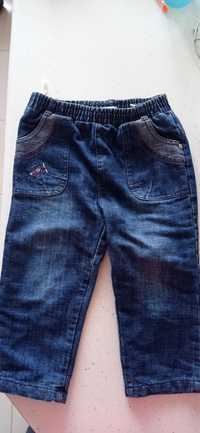 Spodnie z podszewką jeans rozm. 86/92