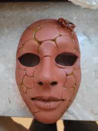 Maska gliniana glina maska handmade