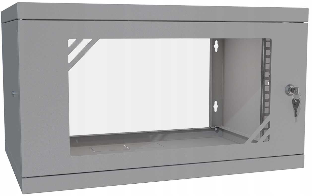 Szafa Serwerowa Sieciowa Wisząca RACK 19" 6U 350mm z Szybą Stalflex