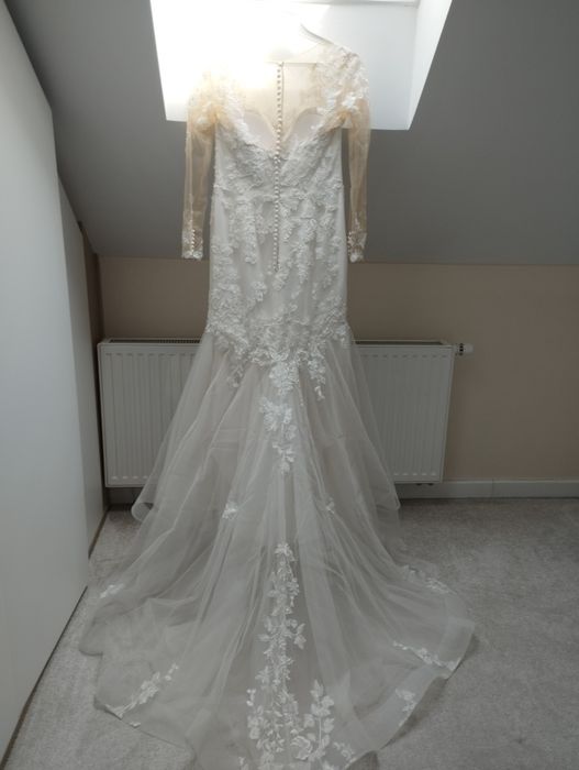 Sincerity suknia ślubna z trenem kolor ivory, nude 40-42