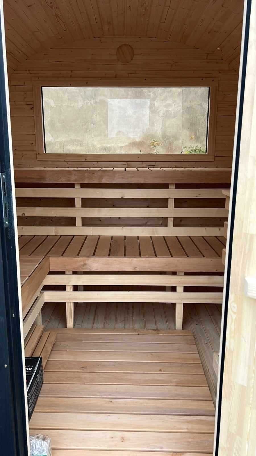 Transport w CENIE!!! KOMPLETNA MINI Sauna Ogrodowa KWADRAT 2m x 2,2m