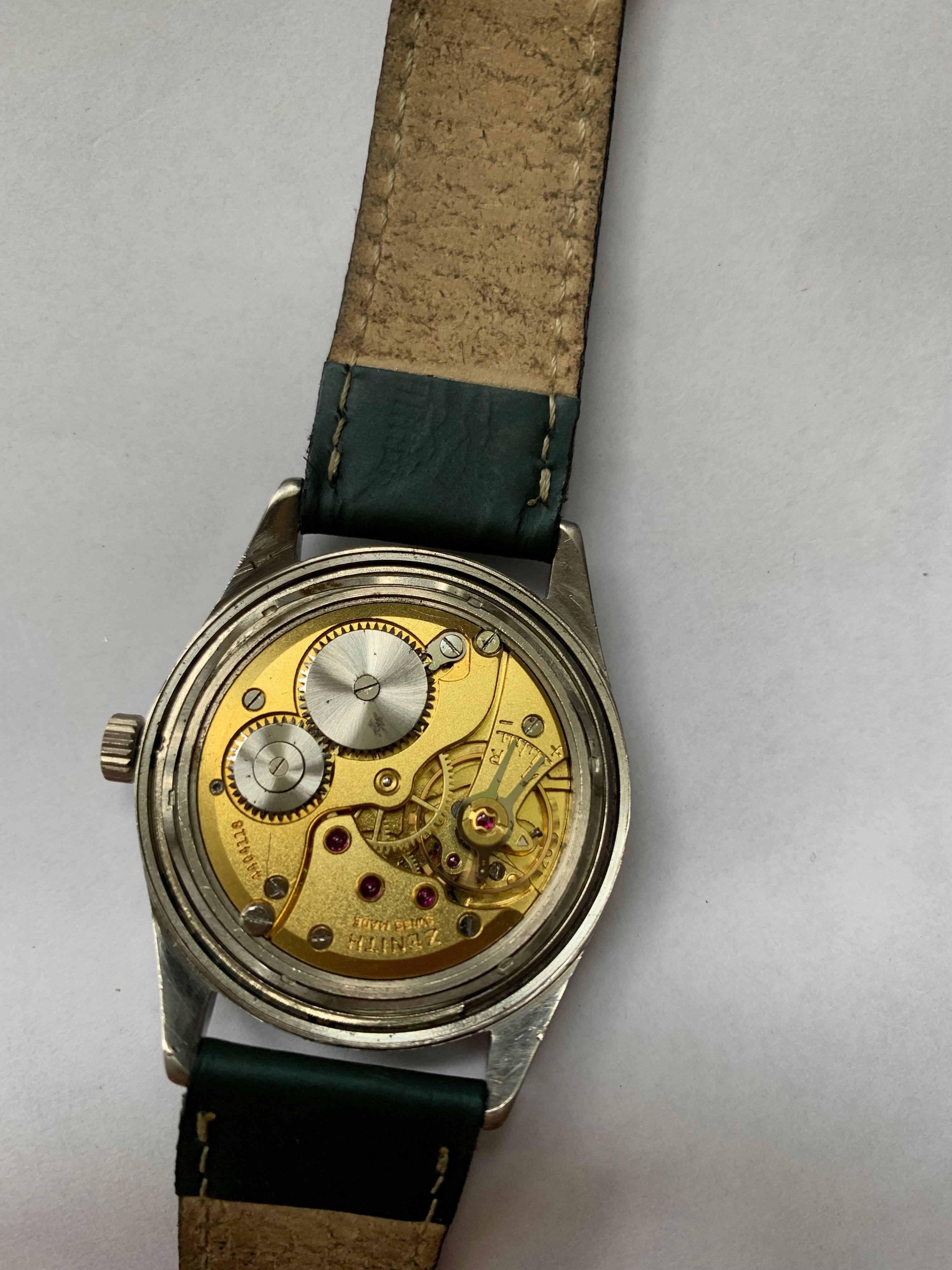 Zenith, szwajcarski zegarek męski w dużej, stalowej kopercie 35,5 mm