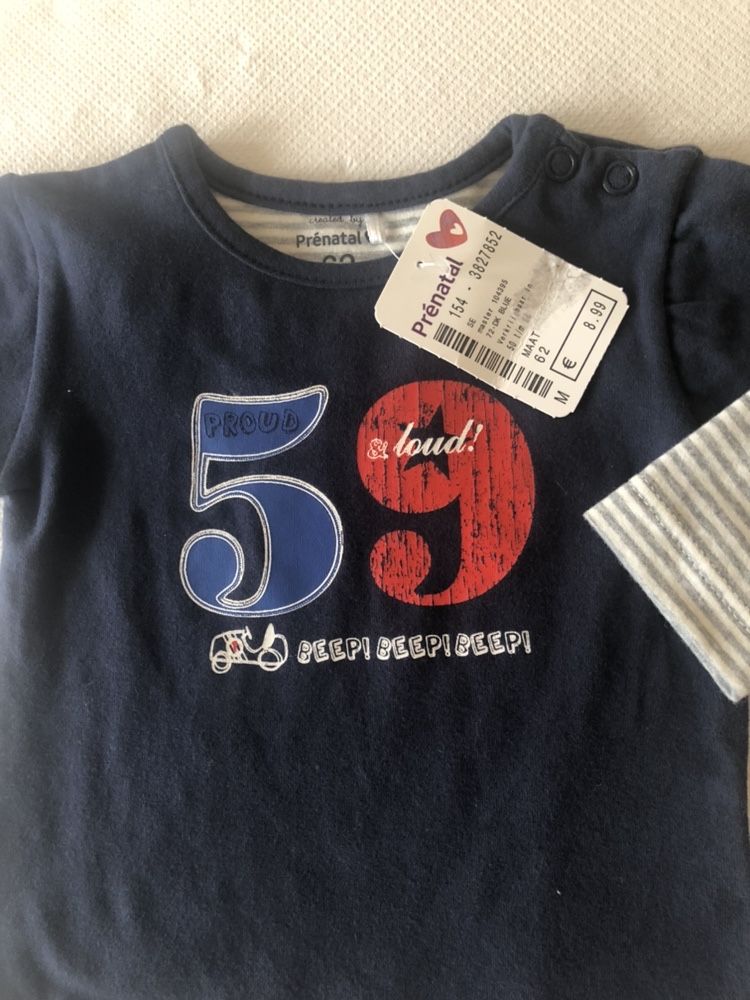 Prenatal  bluzki koszulki r. 56 62 kpl holandia