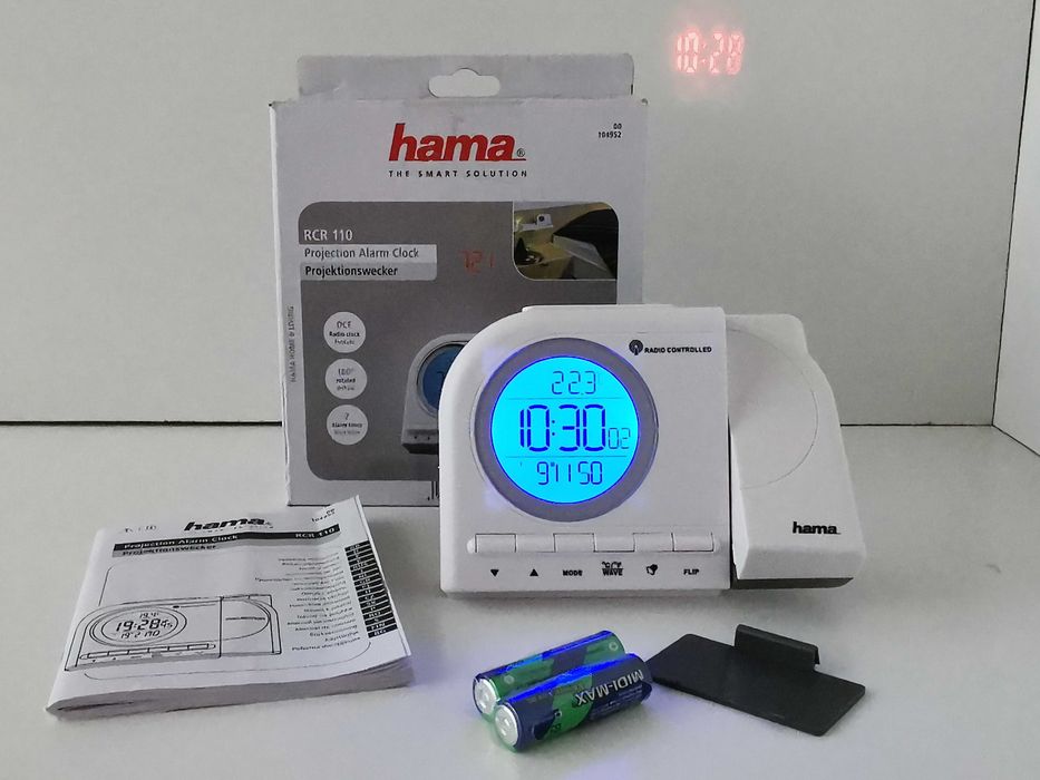 Budzik Projekcyjny Hama RCR 110 Radiowy DCF Podświetlany LCD