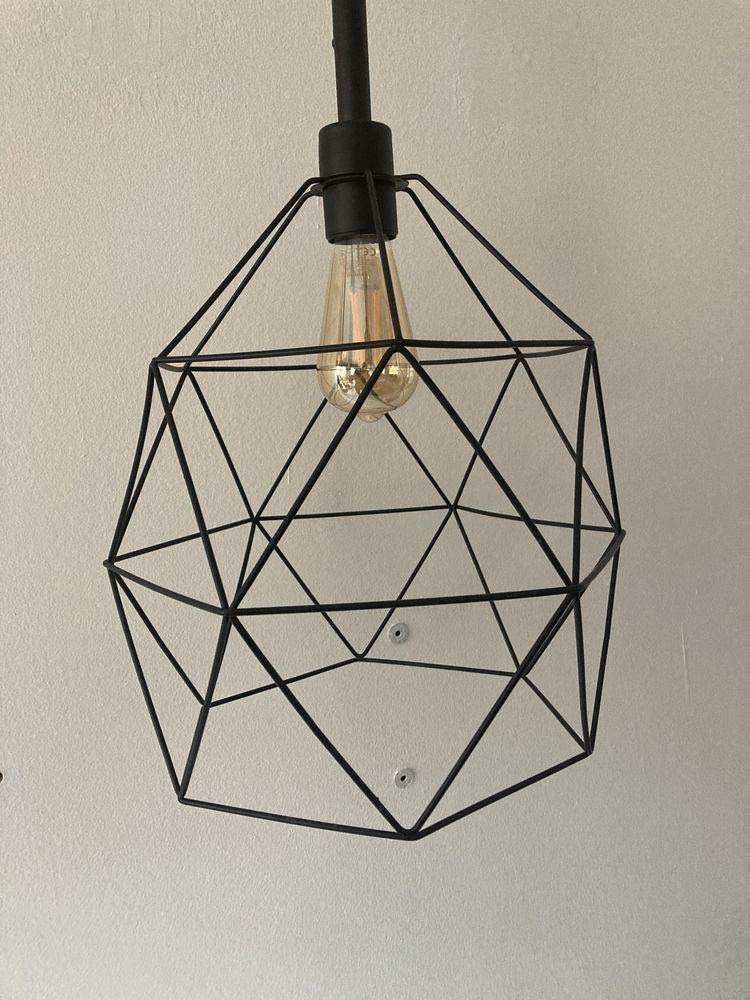 Candeeiro IKEA preto com lampada