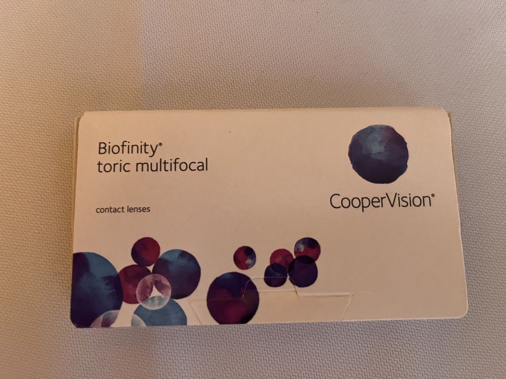 Soczewki toric multifocal -3,25 add.+1,5 cyl.-0,75/ 3szt. i inne.