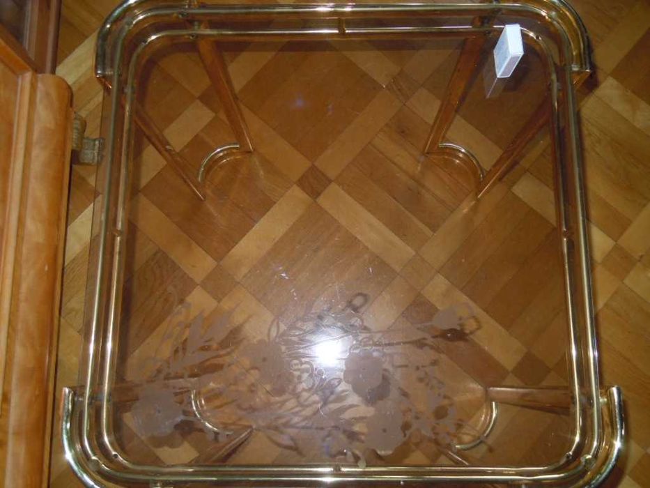 Stolik metal, szkło