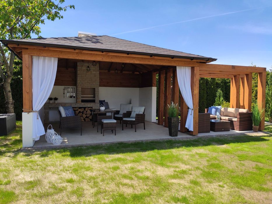 Altana kwadratowa 4,5x 4,5 m / Drewno KVH / Montaż w cenie