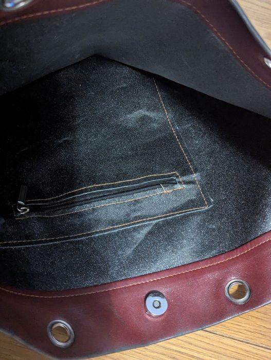 Torba bordowa duża bez paska