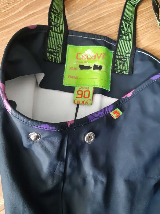 Spodnie przeciwdeszczowe gumowe rozmiar 90?