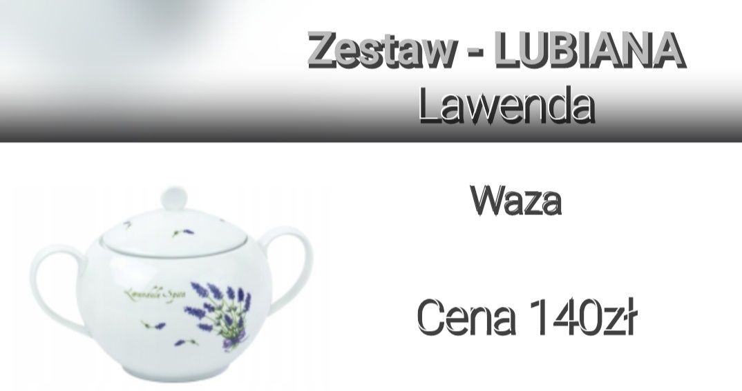 Serwis kawowy obiadowy waza