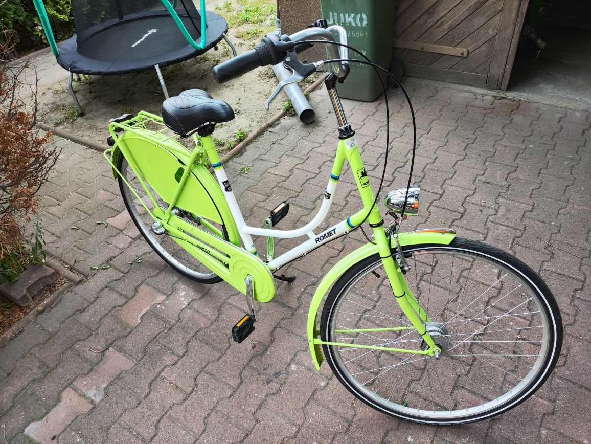 Rower miejski Romet Retro gratis kosz wiklinowy