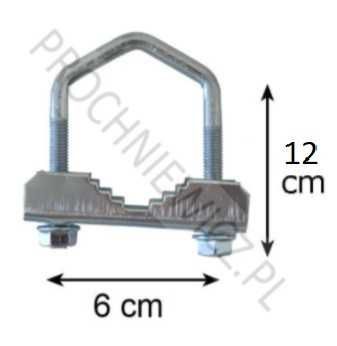 Cybant, uchwyt prętowy do rur 12cm 2szt