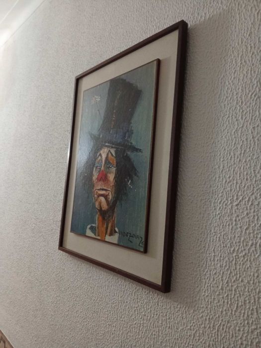 Quadro Palhaço - em bom estado
