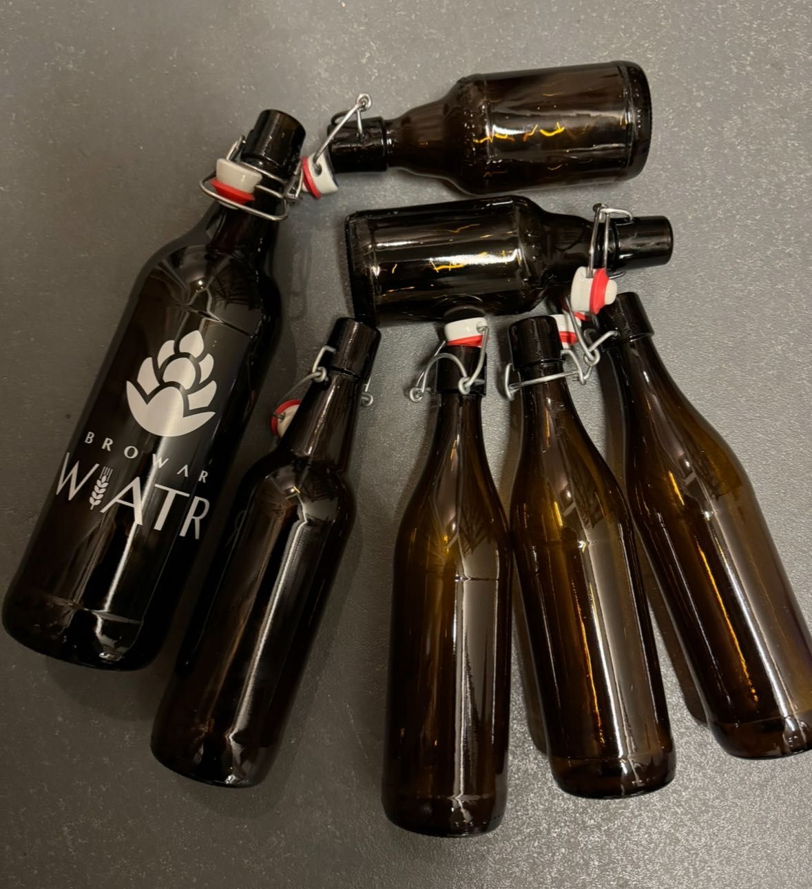 Butelki szklane patentowe 7 sztuk