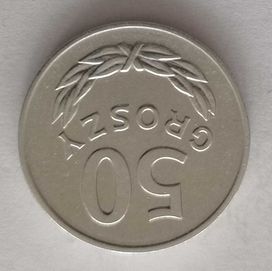 Moneta PRL 50 groszy 1985r.Al. Stan monety widoczny na zdjęciach.
