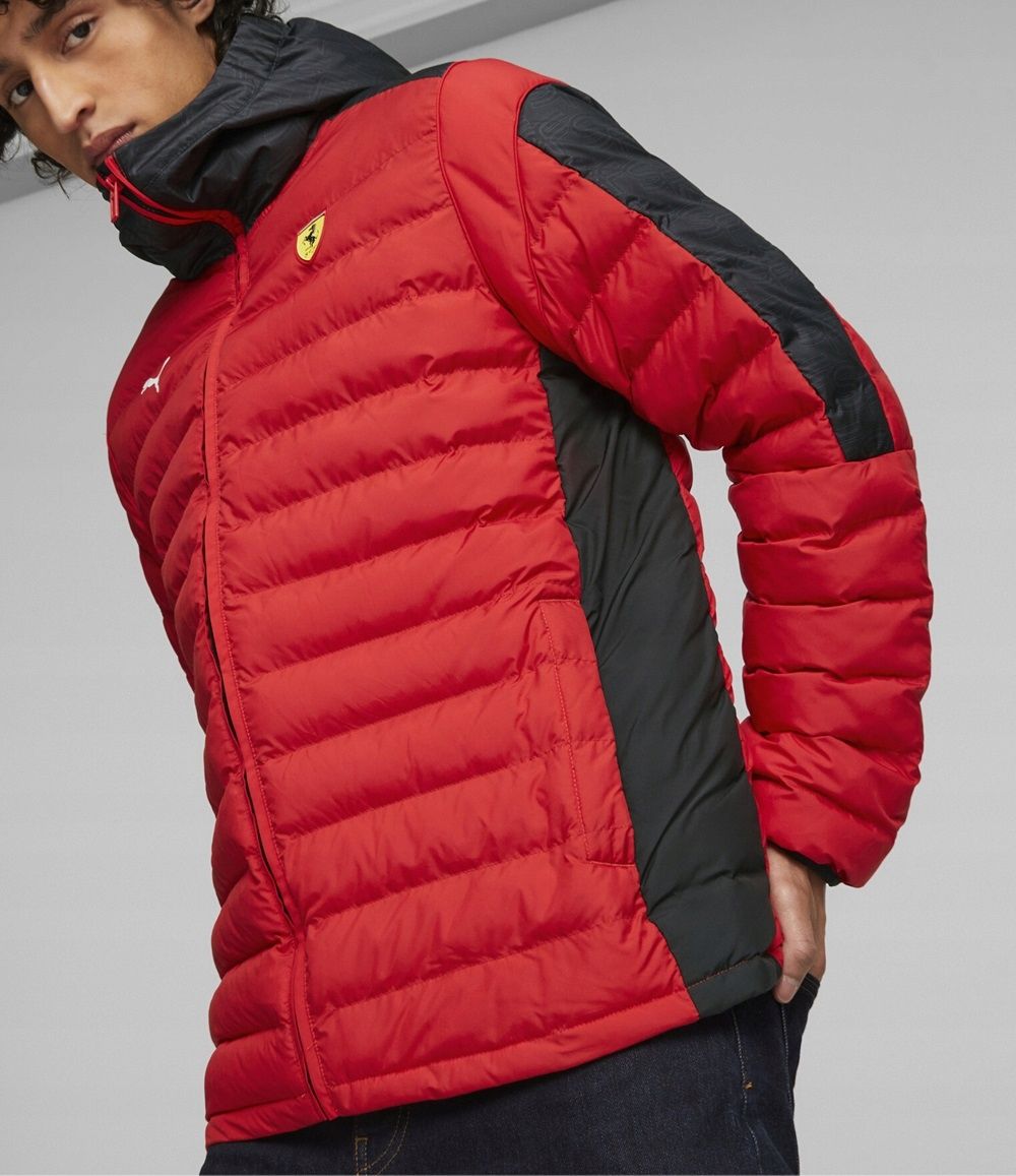 Kurtka Męska Puma Ferrari Race Down Jacket Sf Pikowana Kaptur L