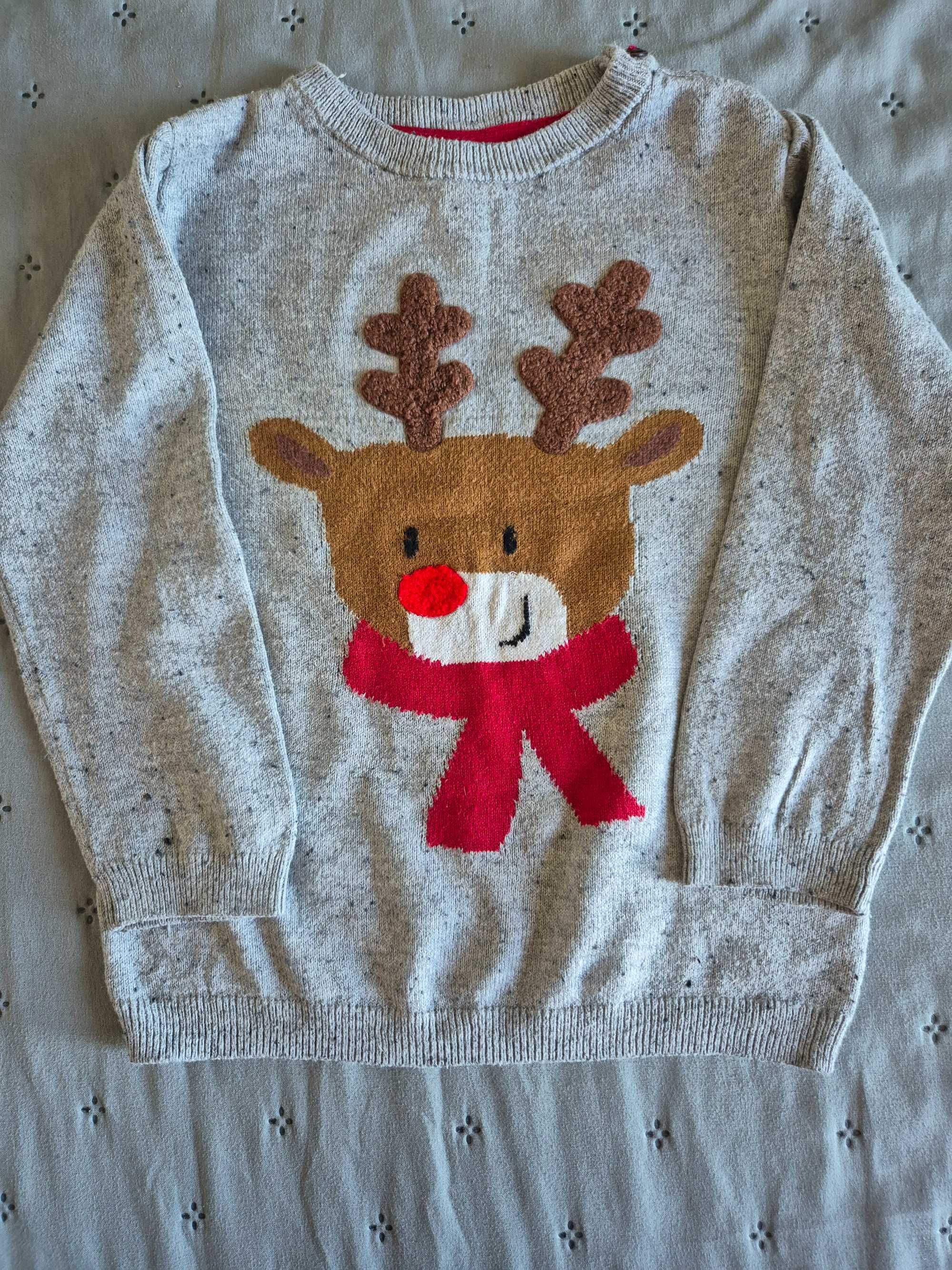 Świąteczny sweterek H&M 86