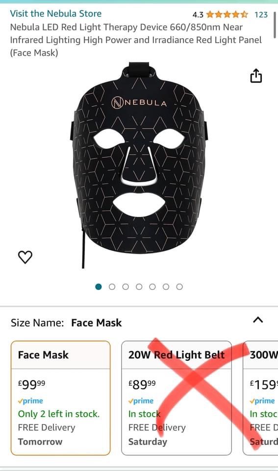 Nebula maska LED do twarzy super jakość cena sklepowa 500zl!! Nowa