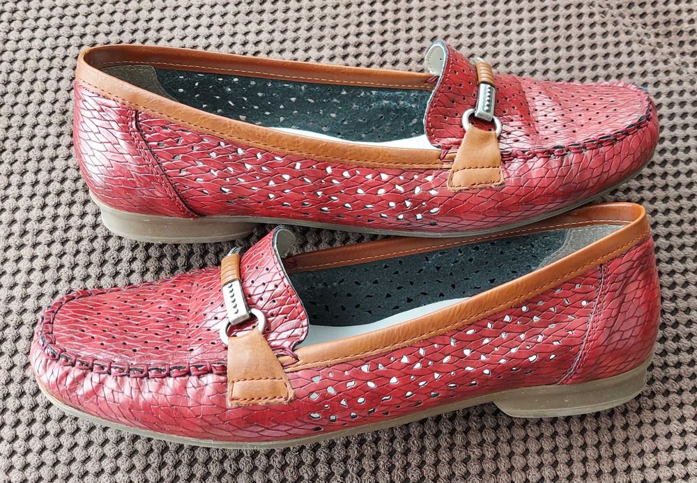 Mokasyny r. 42, damskie, skórzane, Rieker