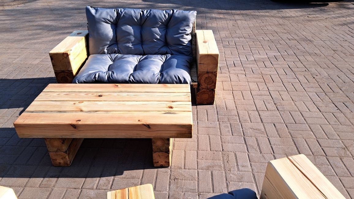 Meble ogrodowe  z bel 20x20 grube piękne potężne super styl