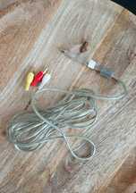 Kabel 3 metry mini jack 3,5mm 4 polowy z drugiej strony wtyki 3xRca