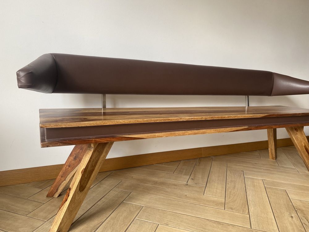 Drewniana ławka ława piękny design palisander