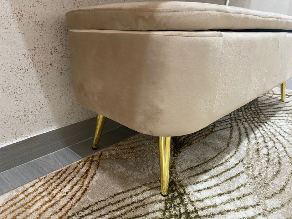 Banco baú de veludo