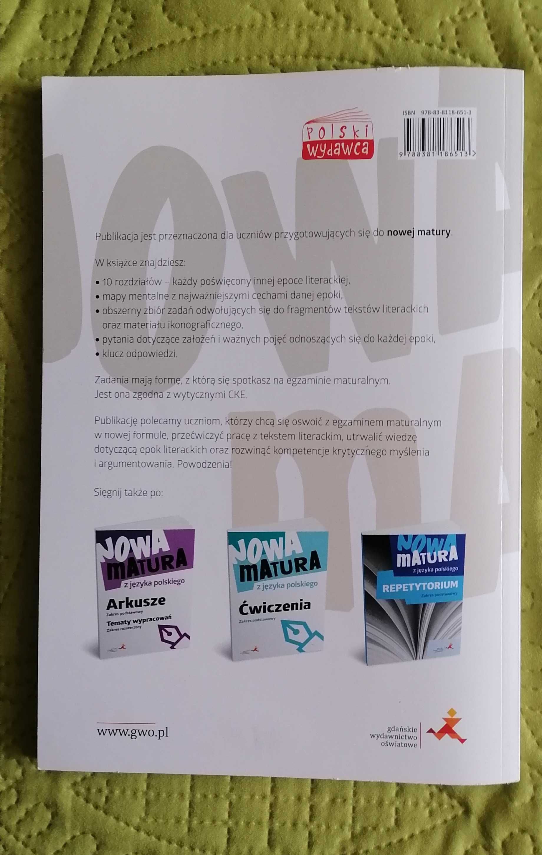 Nowa matura z j. polskiego, Epoki testy historycznoliterackie