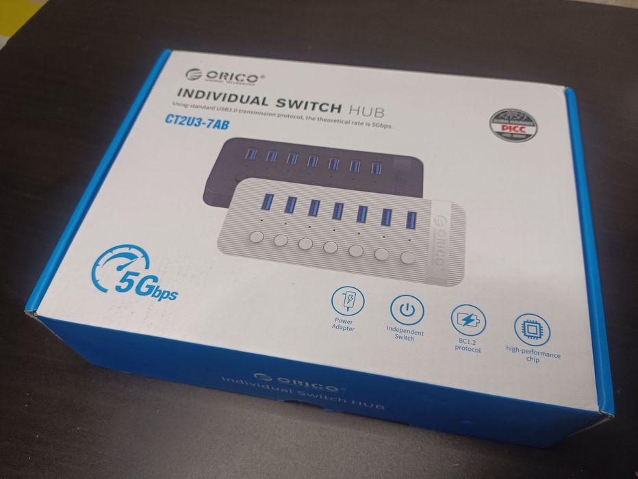 Orico USB HUB 3.0 для Macbook 7 портів ТОП ШВИДКІСТЬ 5 Гбіт/с USB хаб