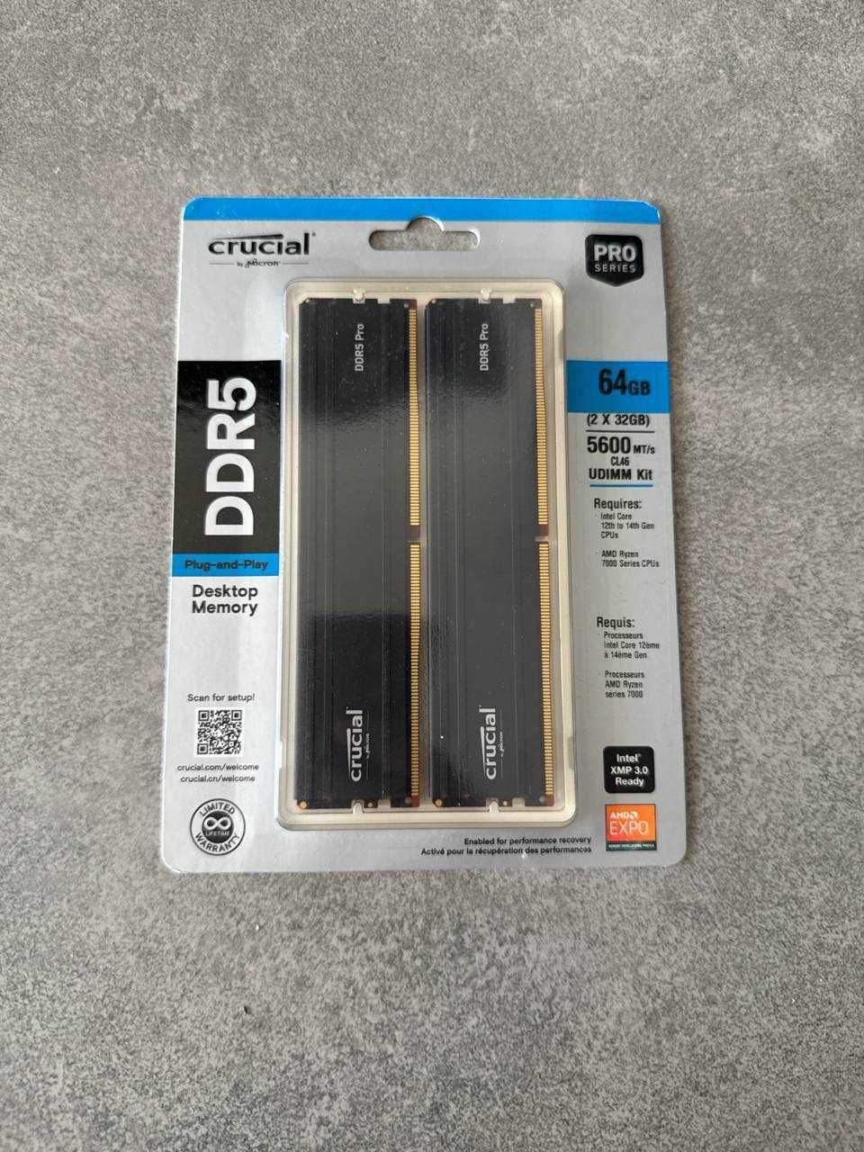 Pamięć RAM Crucial Pro DDR5 64GB (2x32GB) NOWE