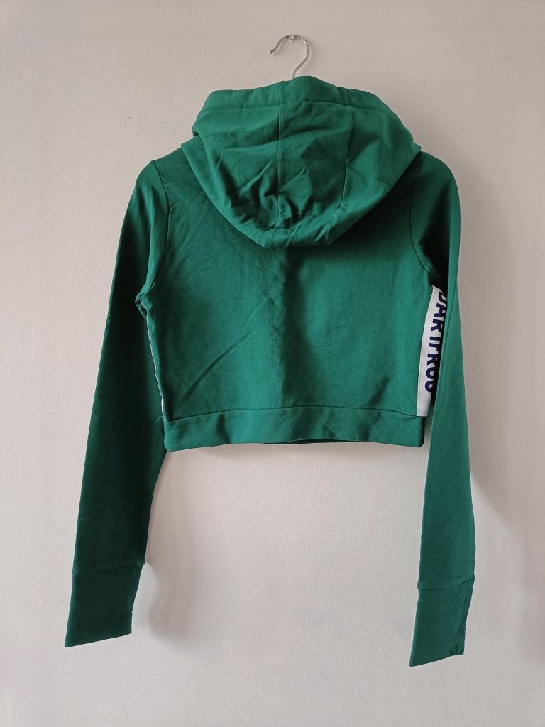 Krótka zielona bluza z kapturem, roz. M/L | Dartfrog
