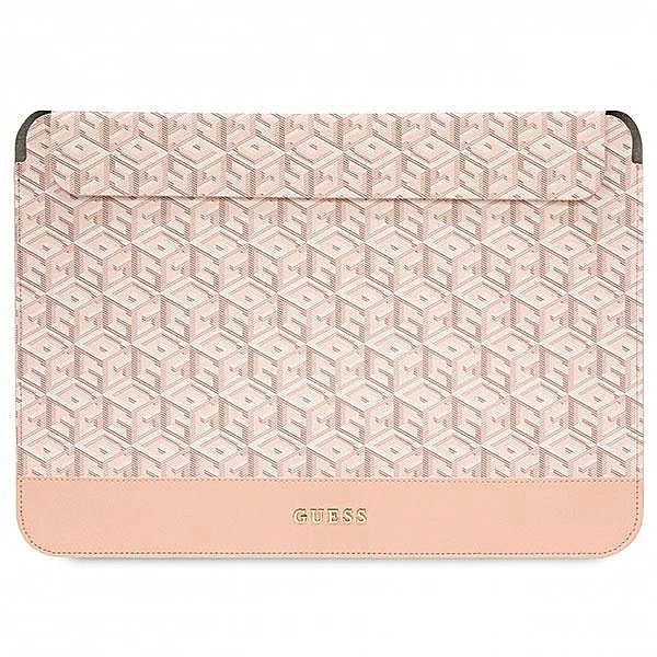 Pokrowiec Guess GCube Stripes na laptopa 14" - różowy
